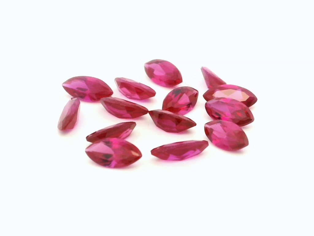 [YKMB0804D] Synthetic Ruby 8x4mm Marquise Dark Pink