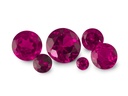 Synthetic/Lab Grown Ruby 3.50mm Round Dark Pink Red