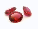 Synthetic/Lab Grown Ruby 11x9mm Oval Dark Pink Red