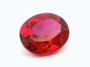 Synthetic Ruby 14x12mm Oval Dark Pink Red
