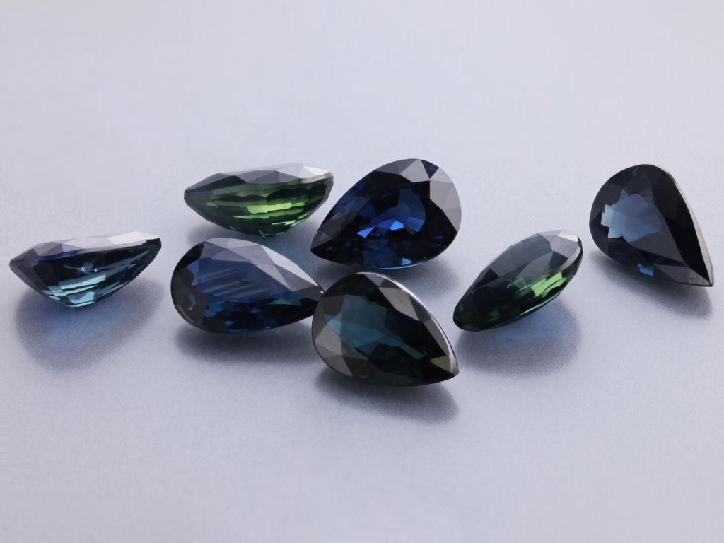 [SAPB0604A] Australian Sapphire 6x4mm Pear Shape Dark Blue