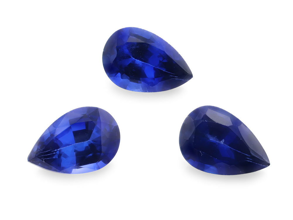 [SCPB0503] Ceylon Sapphire 5x3mm Pear Shape Dark Blue