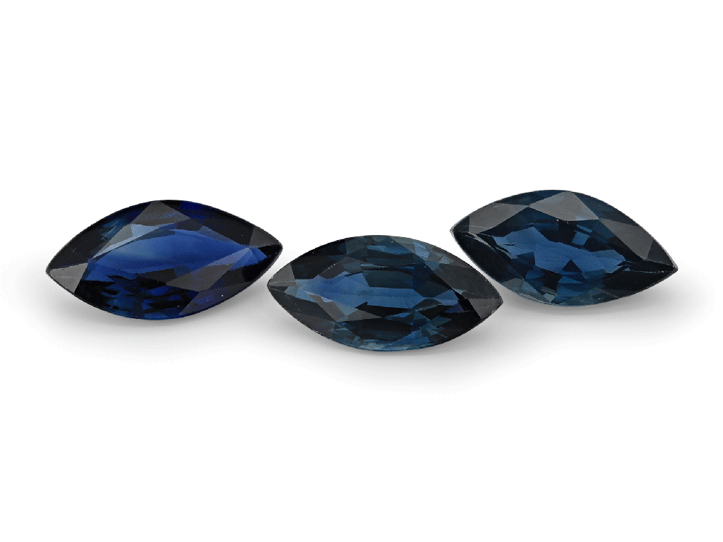 [SAMB0804A] Australian Sapphire 8x4mm +/- Marquise Mid Blue