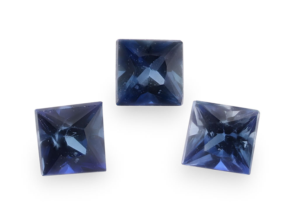Ceylon Sapphire 4.00mm Princess Cut Dark Blue