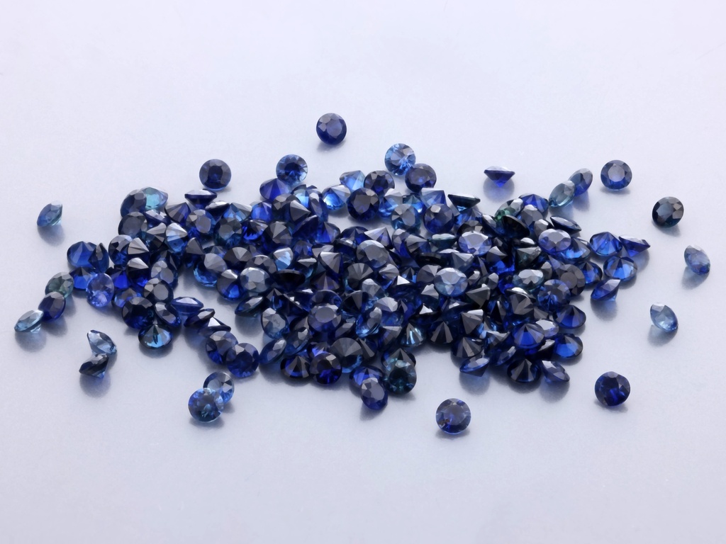 Australian Sapphire 1.50mm Round Mid to Dark Blue Diamond Cut