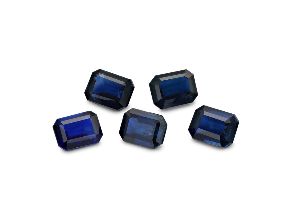 [SAOS0403A] Australian Sapphire 4x3mm Emerald Cut Dark Blue