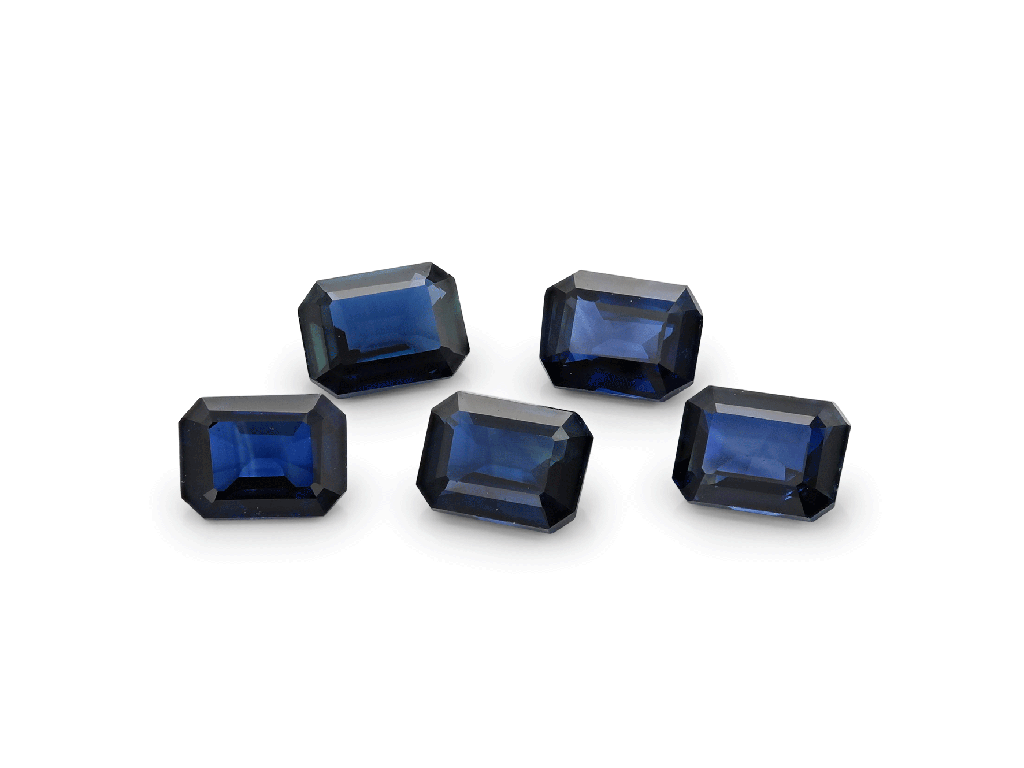 [SAOS0403B] Australian Sapphire 4x3mm Emerald Cut Mid Blue