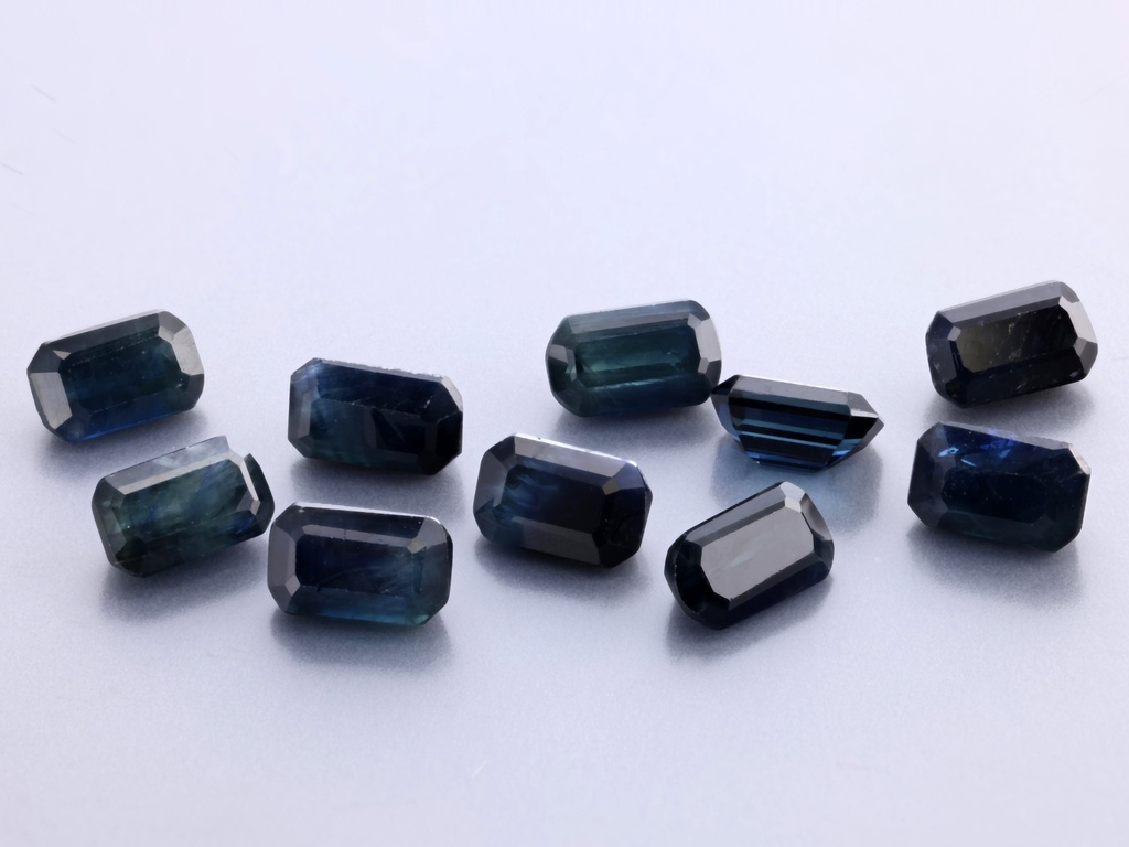 [SAOS0503B] Australian Sapphire 5x3mm+/- Emerald Cut Dark Blue