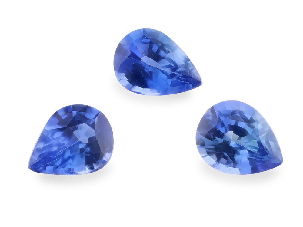 [SCPB0605] Ceylon Sapphire 6x5mm Pear Shape Mid Blue