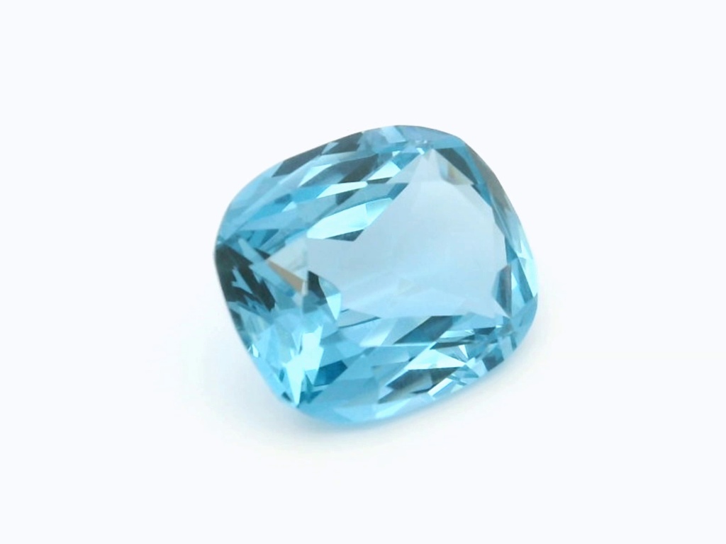 Synthetic/Lab Grown Spinel 14x12mm Cushion Light Blue