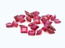 Synthetic/Lab Grown Ruby 4.00mm Carre Cut Dark Pink