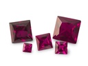 Synthetic/Lab Grown Ruby 2.50mm Princess Cut Dark Pink