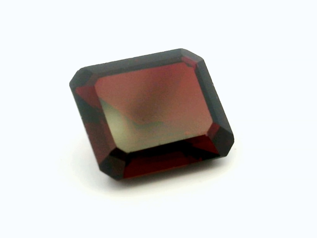 Synthetic Ruby 14x12mm Emerald Cut Dark Red
