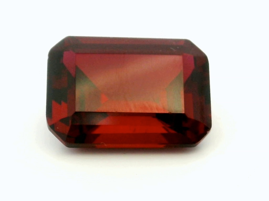 [YROS1813D] Synthetic Ruby 18x13mm Emerald Cut Dark Red