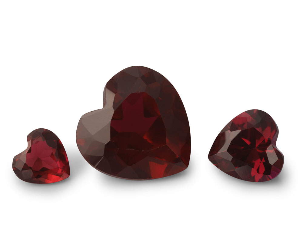 Synthetic/Lab Grown Ruby 6.00mm Heart Shape Dark Red
