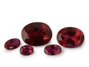 Synthetic/Lab Grown Ruby 9x7mm Oval Dark Red