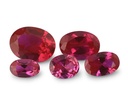 Synthetic/Lab Grown Ruby 9x7mm Oval Bright Red