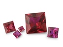Synthetic/Lab Grown Ruby 4.00mm Princess Cut Bright Red