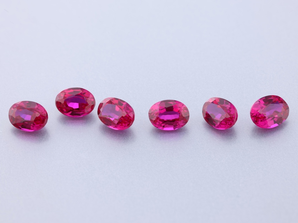 Synthetic/Lab Grown Ruby 4x3mm Oval