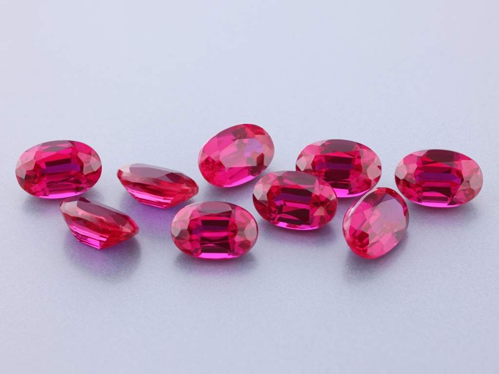 Synthetic/Lab Grown Ruby 6x4mm Oval