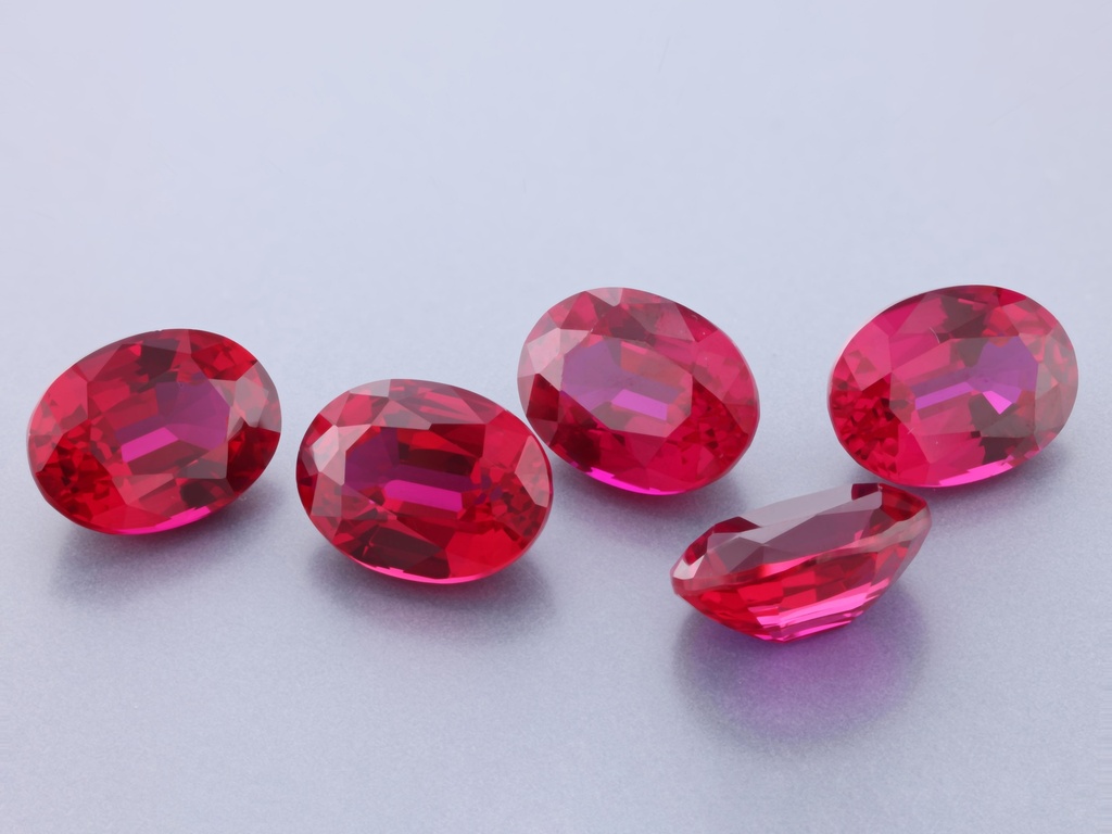 Synthetic/Lab Grown Ruby 8x6mm Oval