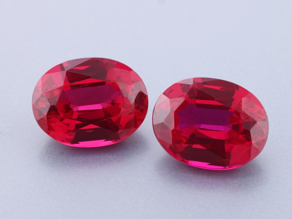 Synthetic/Lab Grown Ruby 9x7mm Oval