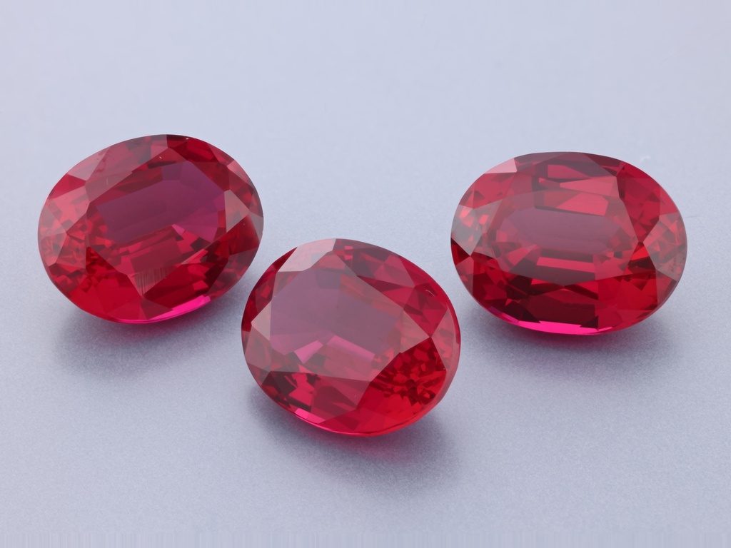 Synthetic/Lab Grown Ruby 10x8mm Oval