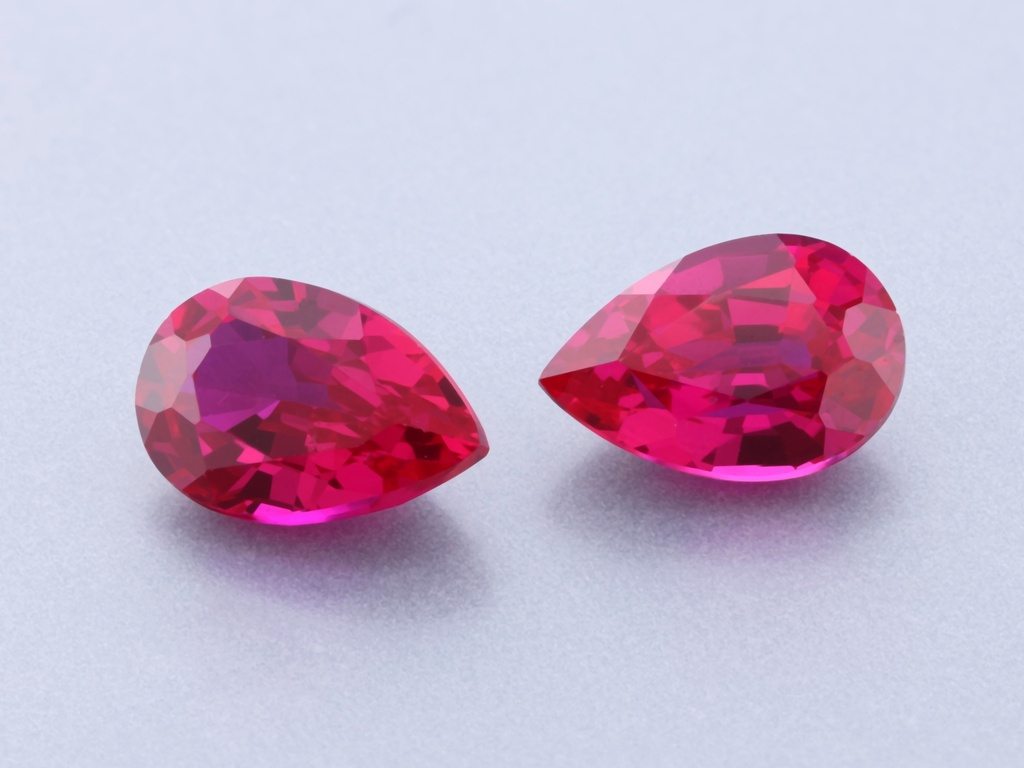 Synthetic/Lab Grown Ruby 6x4mm Pear Shape