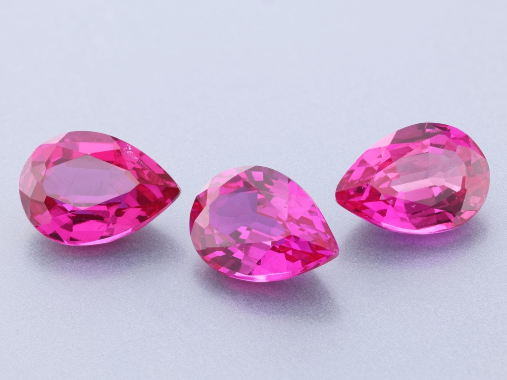 Synthetic/Lab Grown Ruby 7x5mm Pear Shape