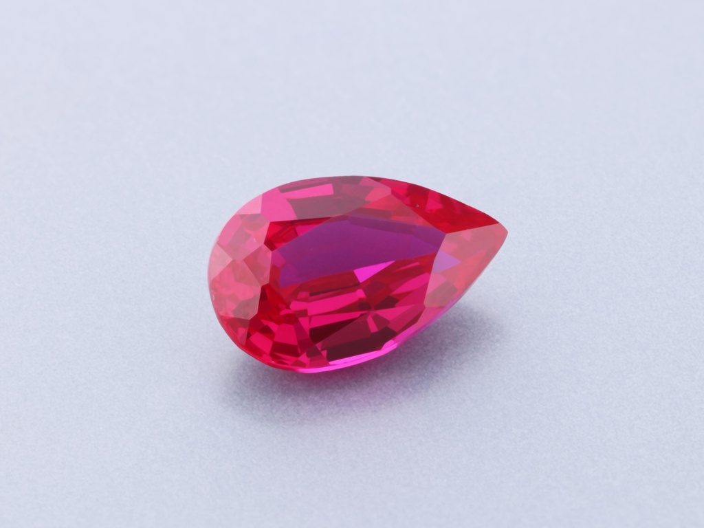 Synthetic/Lab Grown Ruby 8x5mm Pear Shape