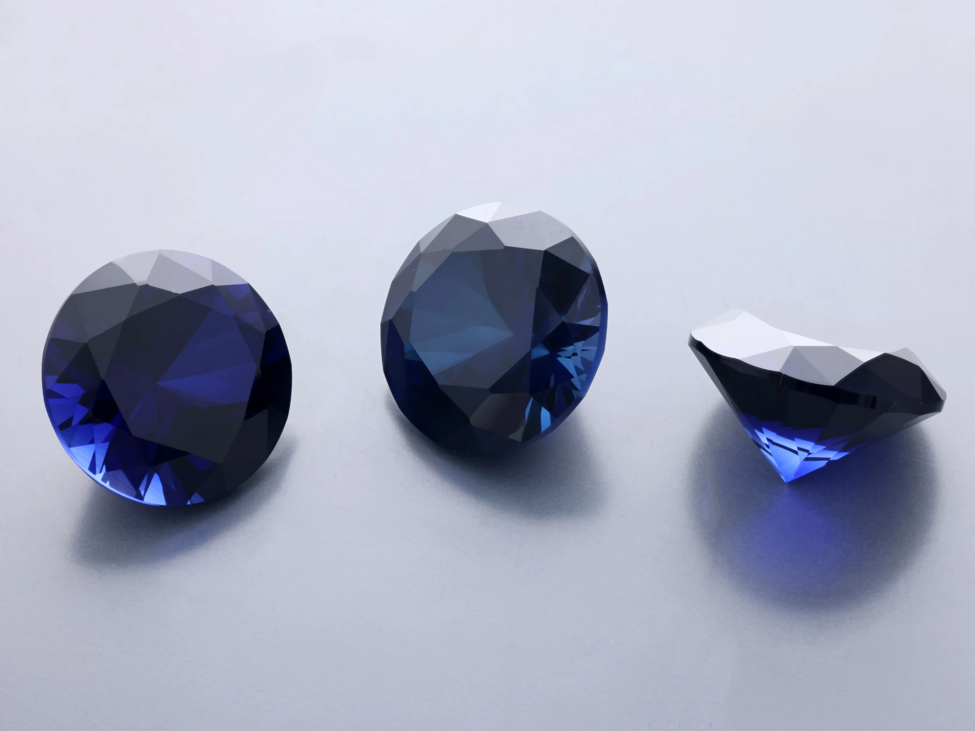 [YDRB1200] Synthetic/Lab Grown Sapphire 12mm Round Blue