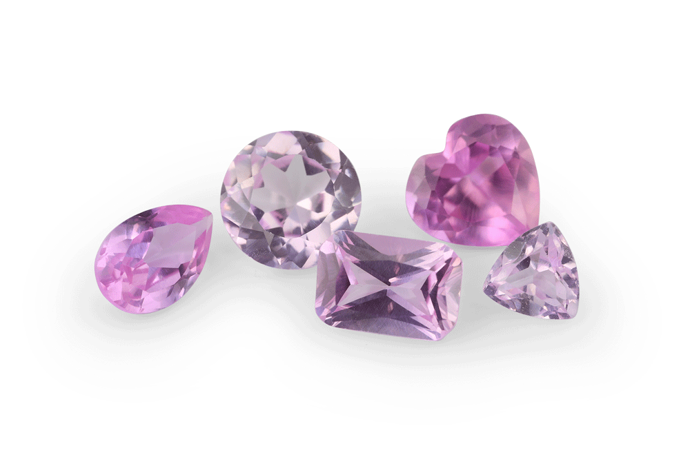 [YPRB0800] Synthetic Sapphire 8.00mm Round Pink