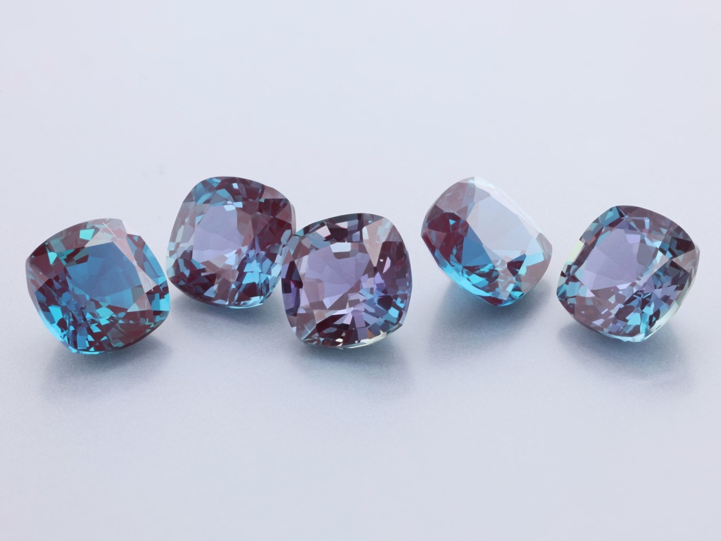 Synthetic Alexandrite Chrysoberyl 6.00mm Square Cushion