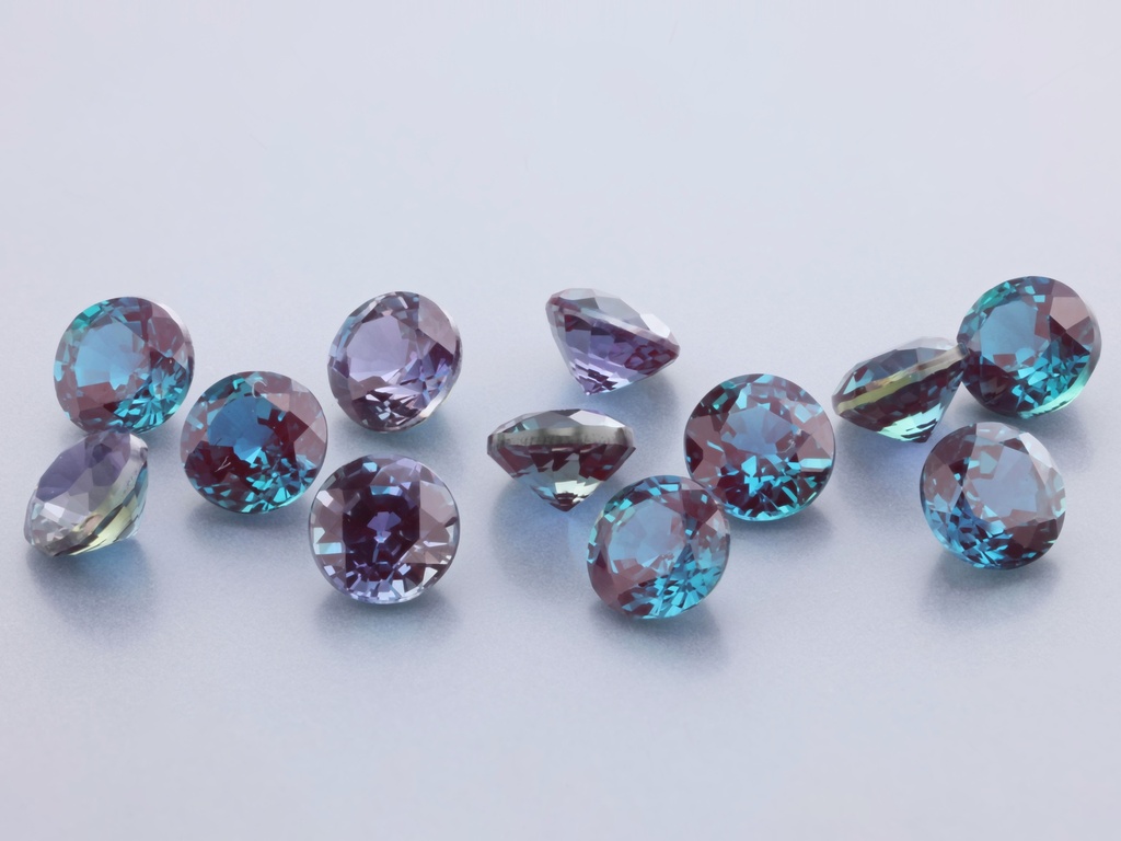 Synthetic Alexandrite Chrysoberyl 4.00mm Round
