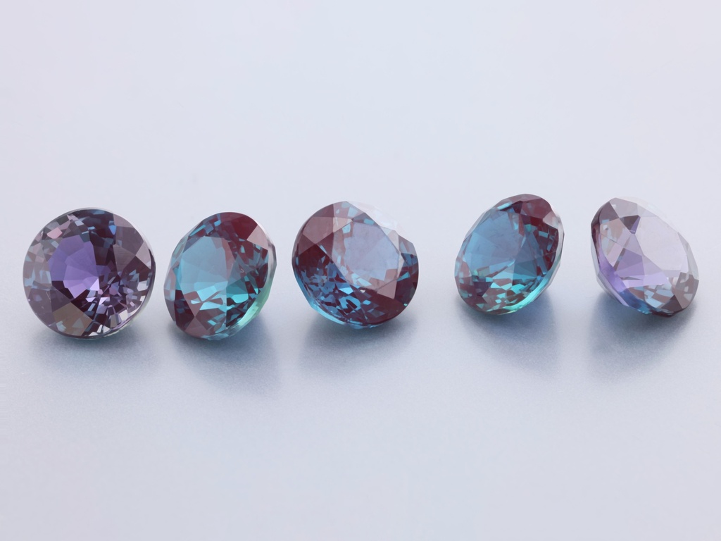 Synthetic Alexandrite Chrysoberyl 7.00mm Round