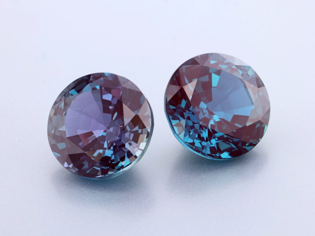 Synthetic Alexandrite Chrysoberyl 9.00mm Round