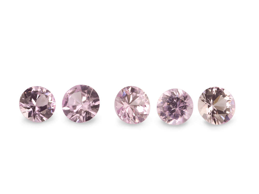 Pink Sapphire 3.25mm Round Light