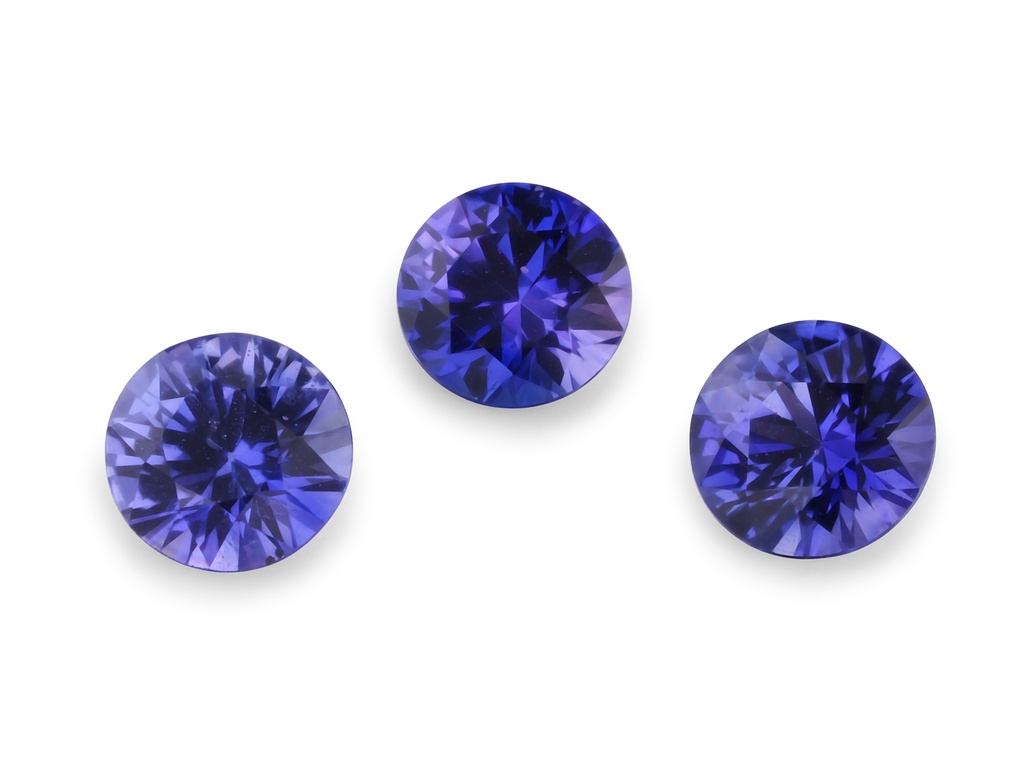 Purple Sapphire 4.00mm Round Blue