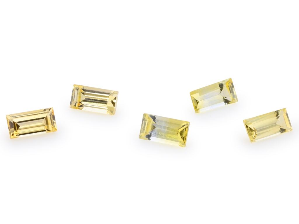 [SYB0402] Yellow Sapphire 4x2mm Baguette Light