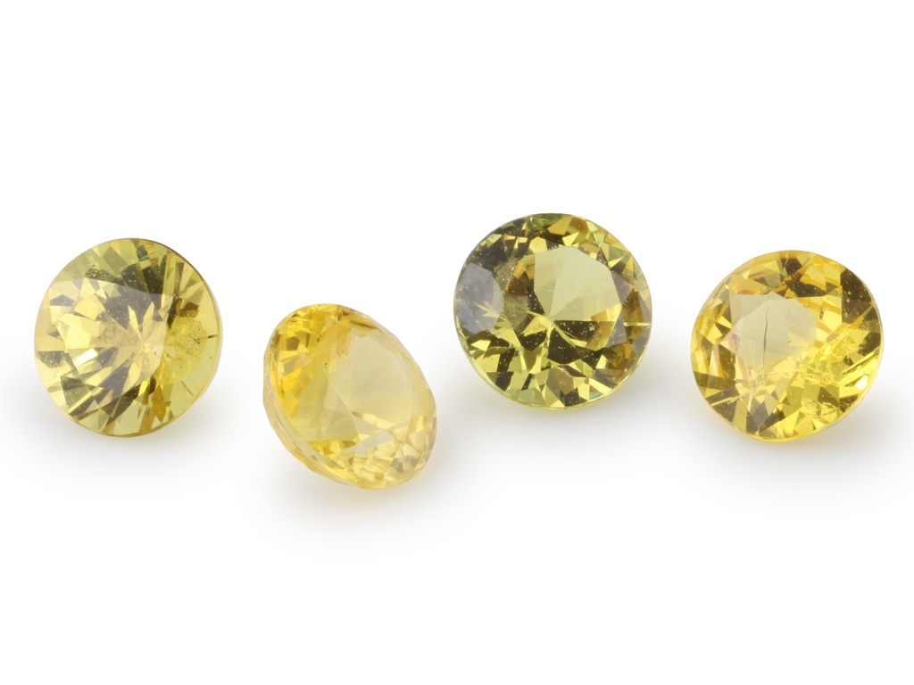Sapphire 3.75mm Round Golden Yellow