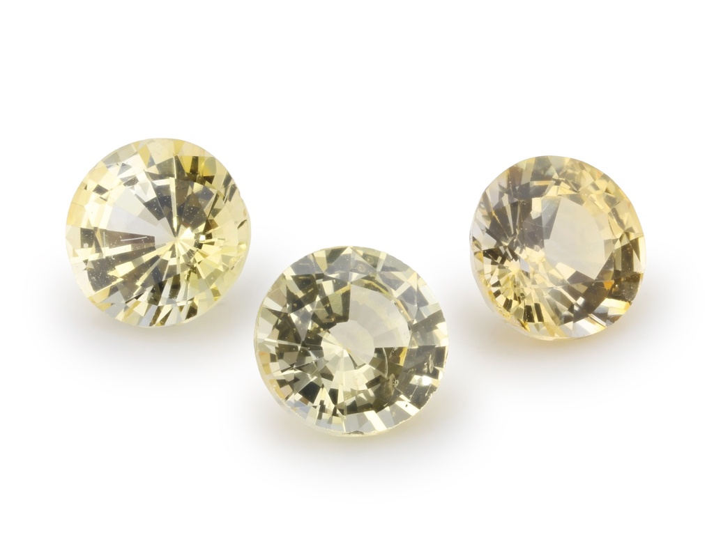 Sapphire 5.00mm Round Light Yellow