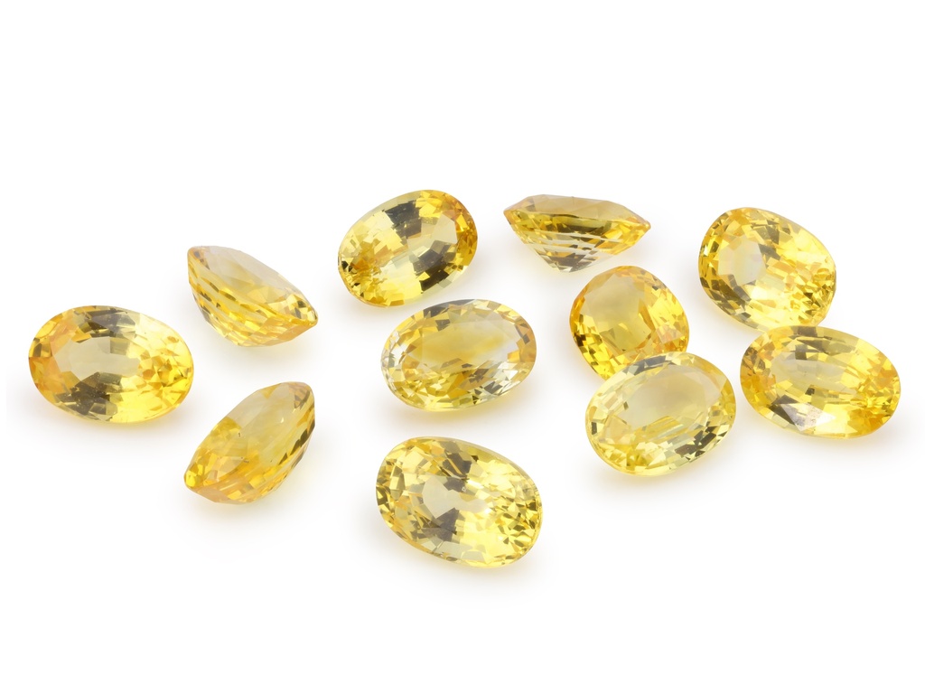 [SYV0604] Sapphire 6x4mm Oval Mid Yellow