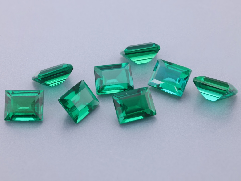 Hydrothermal/Lab Grown Emerald 5x4mm Baguette