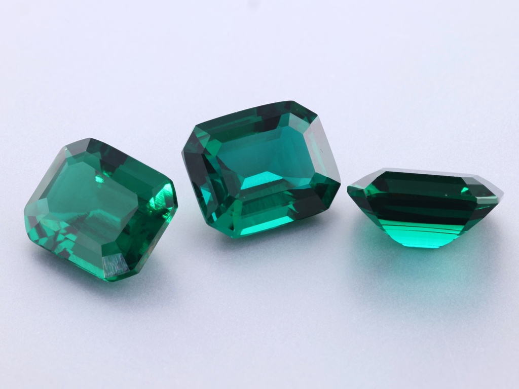Hydrothermal/Lab Grown Emerald 11x9mm Emerald Cut