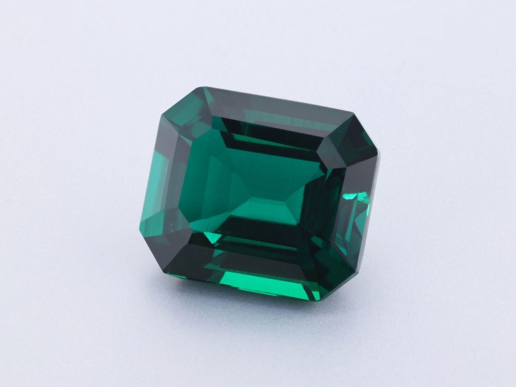 Hydrothermal/Lab Grown Emerald 14x12mm Emerald Cut