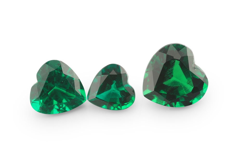Hydrothermal/Lab Grown Emerald 6.00mm Heart Shape