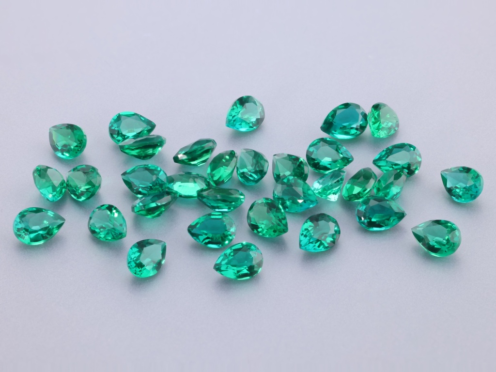 Hydrothermal/Lab Grown Emerald 4x3mm Pear Shape