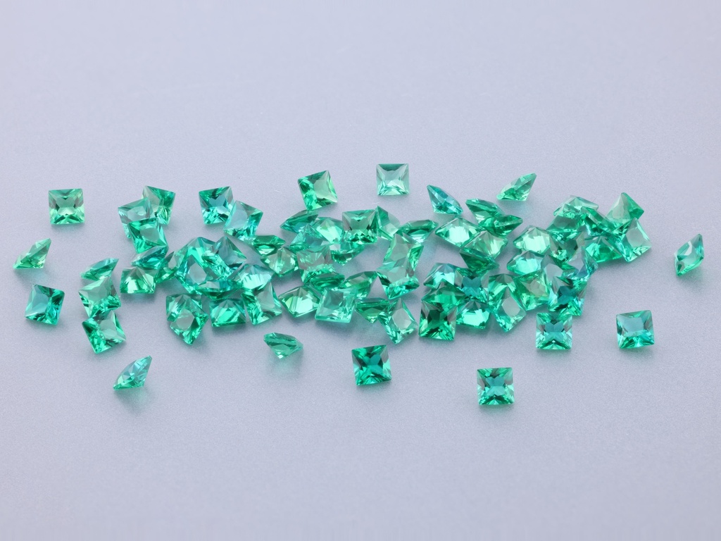 Hydrothermal/Lab Grown Emerald 2.00mm Princess Cut