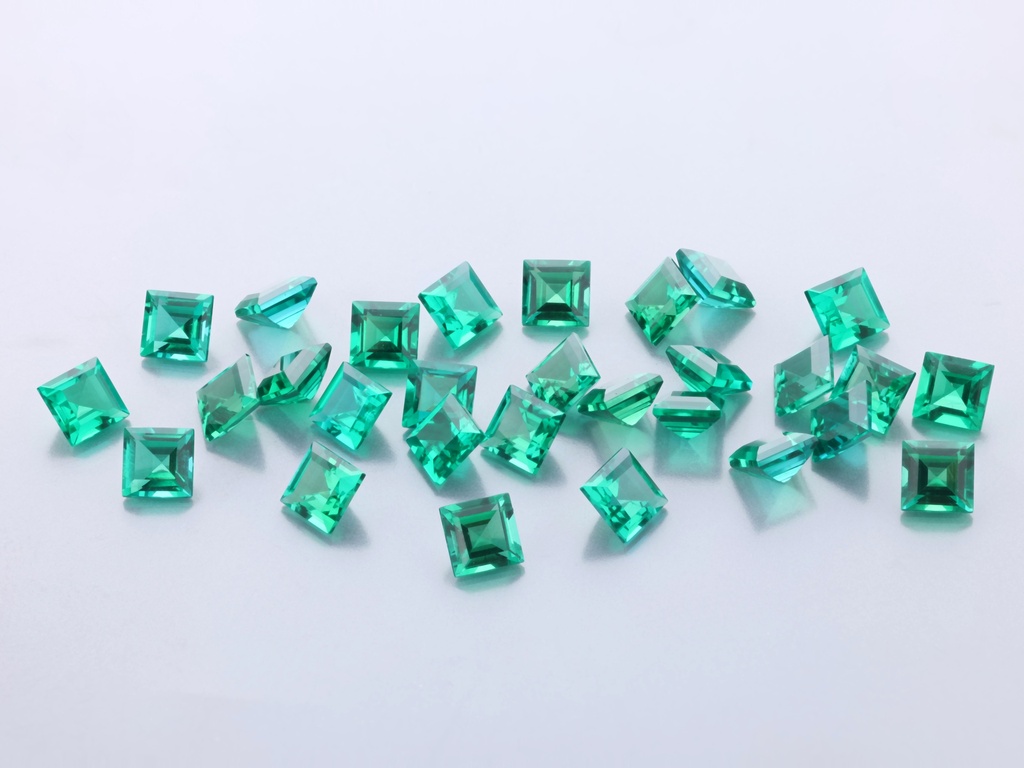 Hydrothermal/Lab Grown Emerald 3.25mm Carre Cut