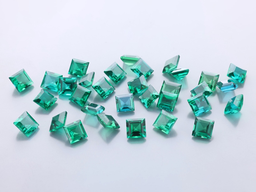 Hydrothermal/Lab Grown Emerald 3.75mm Carre Cut